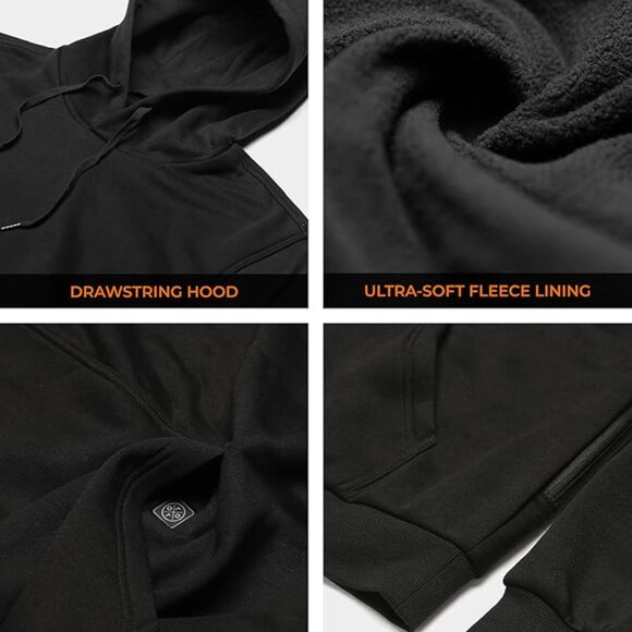 ORORO Unisex Heated Pullover Hoodie with 5 Heating Zones, Fleece Hooded - Picture 5 of 7